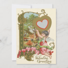 Invitación de Boda Corazón de Ángel Querubín Cupid