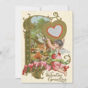 Invitación de Boda Corazón de Ángel Querubín Cupid