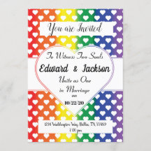 Invitación de boda Corazones LGBT