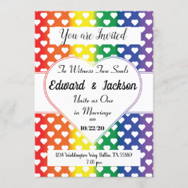 Invitación de boda Corazones LGBT