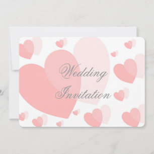 Invitación de boda Corazones rosados
