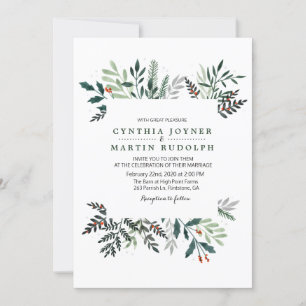 Invitación de boda Corona de Invierno