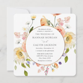 Invitación de boda Corona de jardín romántico