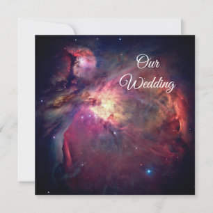 Invitación de boda cósmica de la nebulosa de Orión