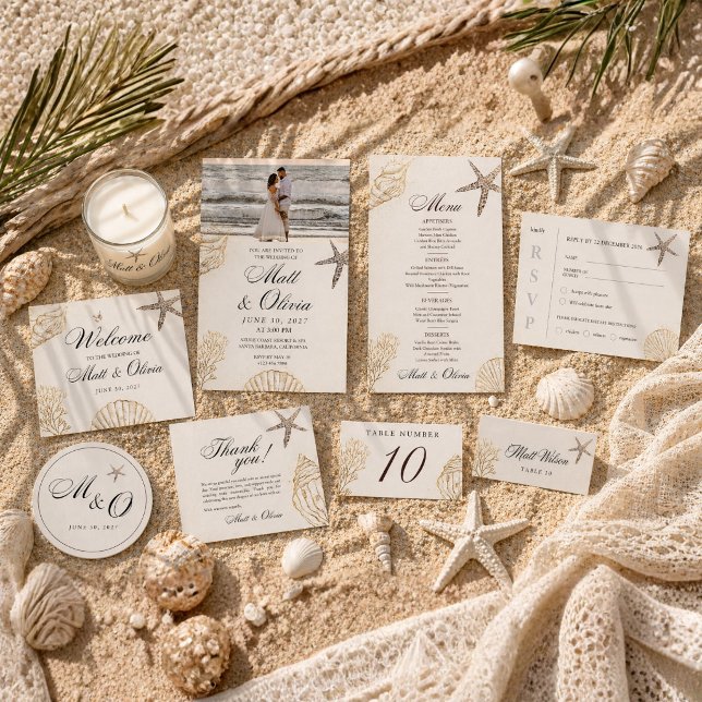 Invitación de Boda Costera de Costa de Marfil Edit (Subido por el creador)
