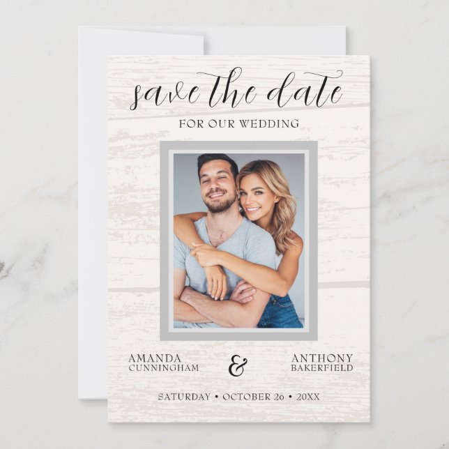 Invitación de Boda Country Western para Guardar la (Anverso)