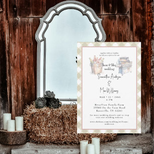 Invitación de boda Cream Beer & BBQ