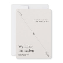 Invitación de boda creativa de lujo ultra minimali