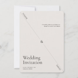 Invitación de boda creativa de lujo ultra minimali