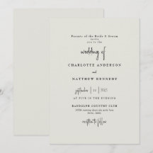 Invitación de boda crema Forever Faithful II