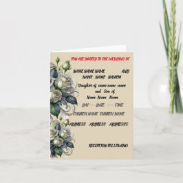 invitación de boda crema rosa 5x7 GUARDA LA FECHA