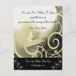 Invitación de boda cristiana Cala Lily verde