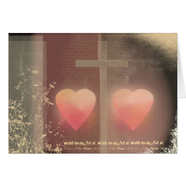 Invitación de boda cristiana del amor (Anverso (Horizontal))