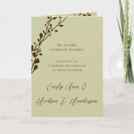 Invitación de boda cristiana: Dos se convierten en