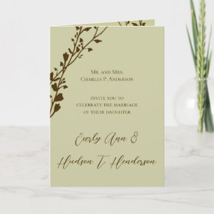 Invitación de boda cristiana: Dos se convierten en