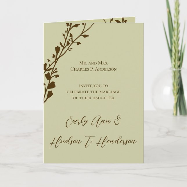 Invitación de boda cristiana: Dos se convierten en (Anverso)