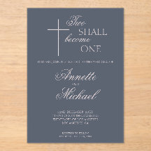 Invitación de Boda Cristiana Dos Serán Uno