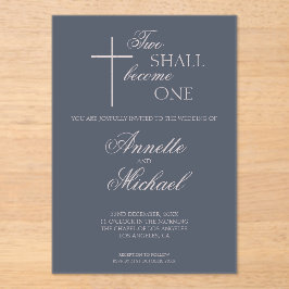 Invitación de Boda Cristiana Dos Serán Uno