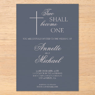 Invitación de Boda Cristiana Dos Serán Uno