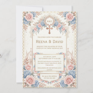invitación de boda cristiana india