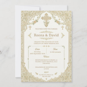 invitación de boda cristiana india