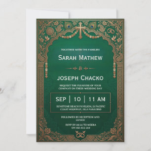 invitación de boda cristiana india