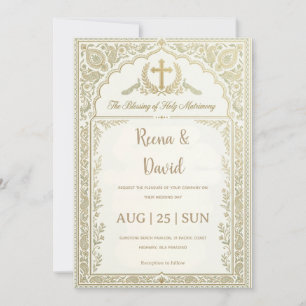 invitación de boda cristiana india