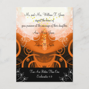 Invitación de boda cristiana Lirio Cala Naranja