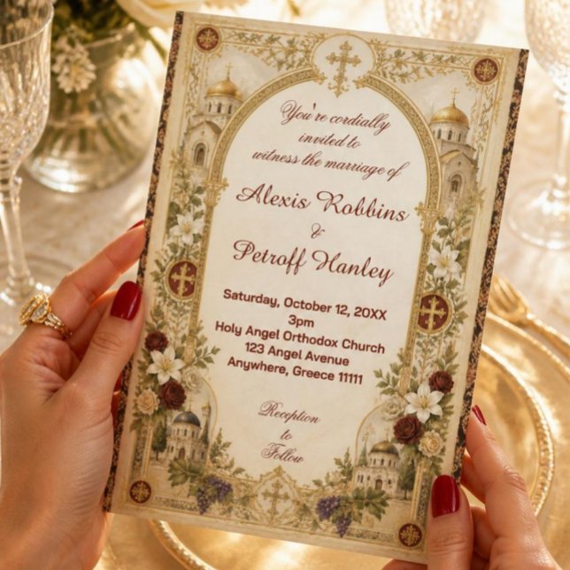 Invitación de boda cristiana ortodoxa (Subido por el creador)
