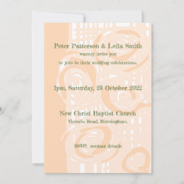 Invitación de Boda Cultura Mosaico Floral Melocotó