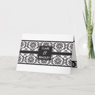 INVITACIÓN DE BODA :: damasco paisaje negro