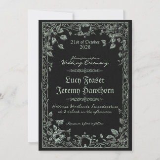 Invitación de boda Dark Viking 