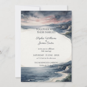 Invitación de boda de acantilados costeros torment