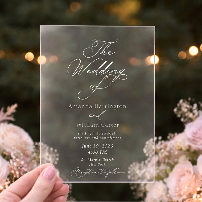 Invitación de Boda de Acrílico Elegante (Subido por el creador)
