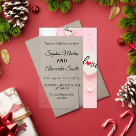 Invitación de Boda de Acrílico Moderno