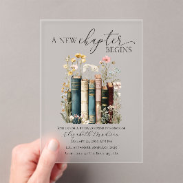 Invitación de boda de acrílico para despedida de s