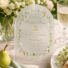Invitación de boda de acrílico Perfect Pear Bridal