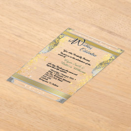 Invitación de boda de acrílico transparente