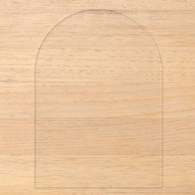 Invitación de boda de acrílico transparente con ar (Anverso)