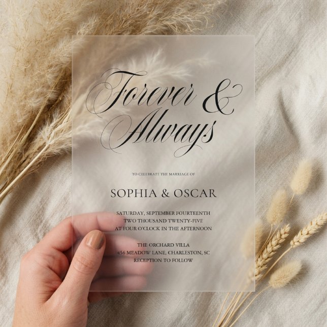 Invitación de Boda de Acrílico Transparente de Luj (Subido por el creador)