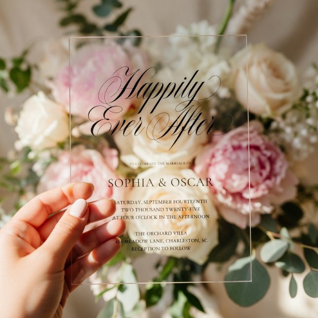 Invitación de Boda de Acrílico Transparente de Luj (Subido por el creador)