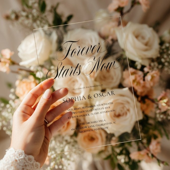 Invitación de Boda de Acrílico Transparente de Luj (Subido por el creador)