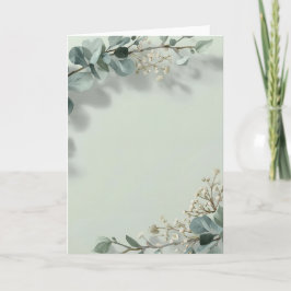 Invitación de boda de acuarela botánica verde salv
