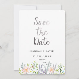 Invitación de boda de acuarela floral rosa rubor p