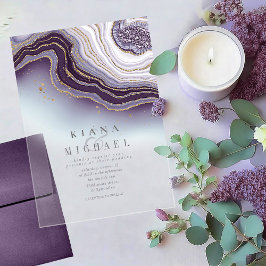 Invitación de boda de Ágata Cristalino Amatista Tr