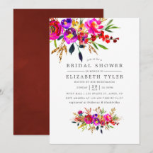 Invitación de boda de aguarela floral
