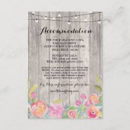 Invitación de boda de alojamiento de flores de acu