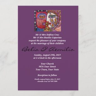 Invitación de Boda de Amantes Ángel y Diablo