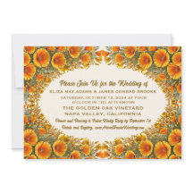 Invitación de Boda de Amapola de California