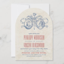 Invitación de Boda de Amor Cameo Vintage